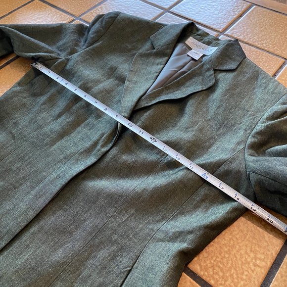 Jones Wear Women's Vintage Green 3 Button Blazer Size 8 - Picture 7 of 11